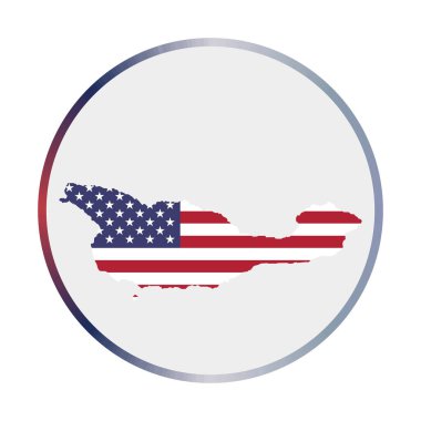 Santa Cruz Adası simgesi Santa Cruz Adası bayrak rengi yuvarlak işareti ile adanın şekli