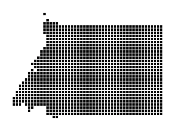 Guinea Equatoriale mappa Mappa della Guinea Equatoriale in stile punteggiato Frontiere del paese piene di — Vettoriale Stock