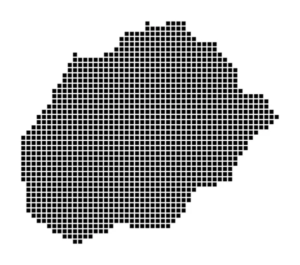 Carte d'Alegranza Carte d'Alegranza en pointillés Frontières de l'île remplies de rectangles pour — Image vectorielle