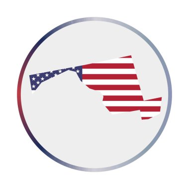 Maryland ikon şekli Maryland bayrak işareti ile bayrak renkleri eğimli halka