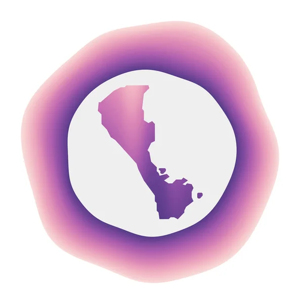 Boracay icono Colorido logo degradado de la isla Rojo púrpura Boracay signo redondeado con mapa para — Vector de stock