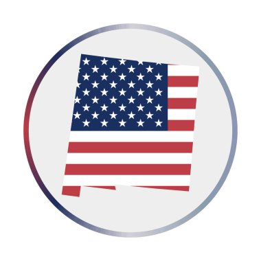 New Mexico ABD 'nin New Mexico simgesi New Mexico bayrak işareti ve bayrak rengi gradyanı