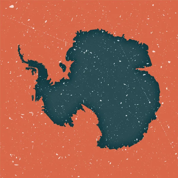 Carte antarctique ancienne Carte de Grunge du pays avec texture affligée Affiche antarctique Vecteur — Image vectorielle