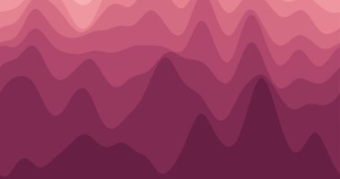 Soyut dalgalar arkaplan Döngüsü yumuşak hareket eden kıvrımlar koyu pembe renkli çekici görüntüler