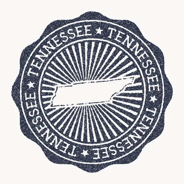 Tennessee stamp Travel rubber stamp with the name and map of us state vector illustration Can be — Stock Vector