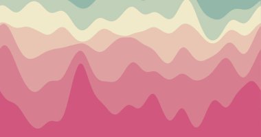 Soyut dalgalar arkaplan Döngüsü gül rengi görüntülerde düzgün hareket eden eğriler