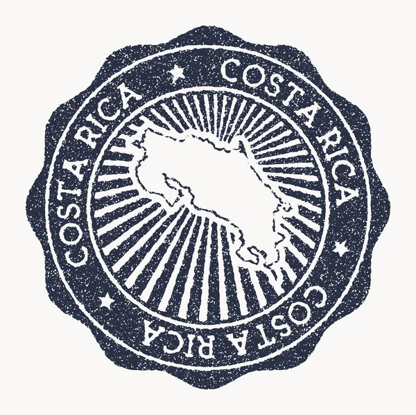 Costa Rica sello de viaje sello de goma con el nombre y el mapa de país vector ilustración Puede ser — Vector de stock