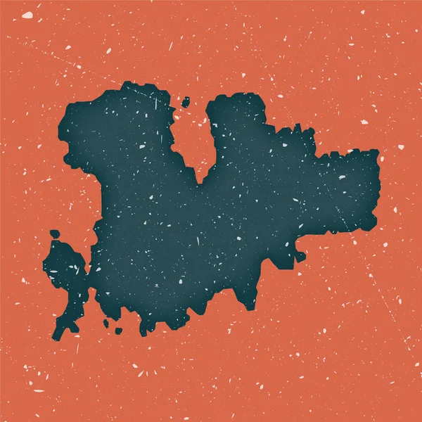 Винтажная карта Миконоса Grunge map of the island with distressed texture Mykonos poster Vector — стоковый вектор