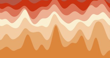 Soyut dalga arkaplanı. Yumuşak kırmızı renklerde düzgün hareket eden kıvrımlar. Moda görüntüleri.