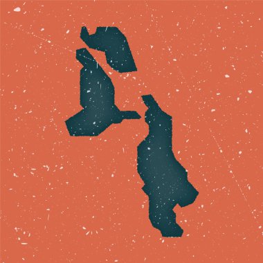 Domuz Sahili klasik haritası Grunge adanın tedirgin dokusu, Domuz Sahili poster taşıyıcısı