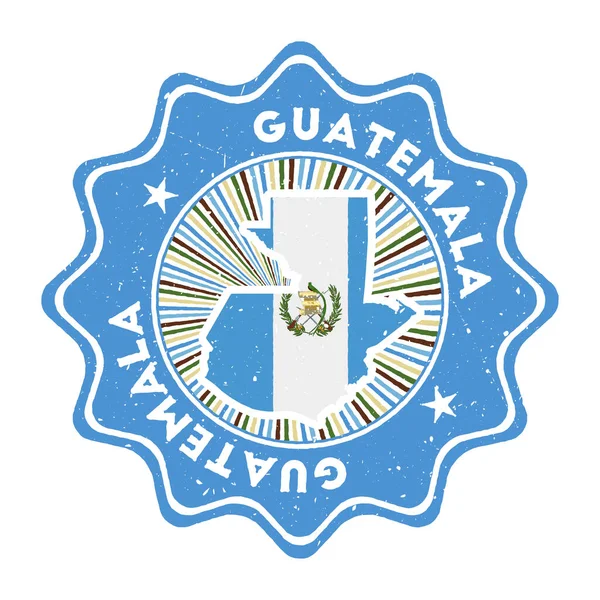 Guatemala rond timbre grunge avec carte du pays et drapeau du pays Insigne vintage avec texte circulaire et — Image vectorielle