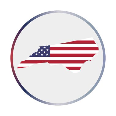 Kuzey Carolina ikon şekli Kuzey Carolina bayrak işareti ile bayrak renkleri ile