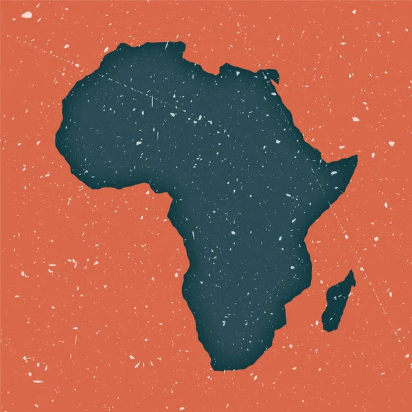 아프리카 빈티지 지도 Grunge 아프리카의 혼란 스러운 텍스처 포스터 Vector 와 함께 대륙의 지도 — 스톡 벡터