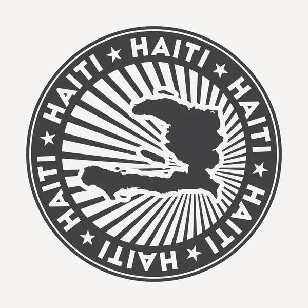 Logotipo redondo do Haiti Emblema de viagem vintage com o nome circular e mapa do vetor do país —  Vetores de Stock