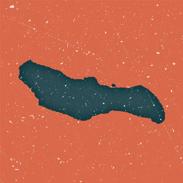 Mapa vintage de Saona Island Mapa de Grunge de la isla con textura angustiada Cartel de Saona Island — Vector de stock