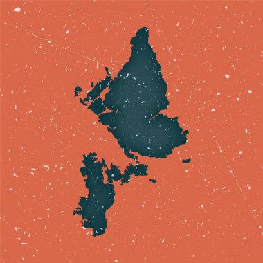 Siargao vintage harita Grunge adanın endişeli doku Siargao poster taşıyıcısı ile haritası