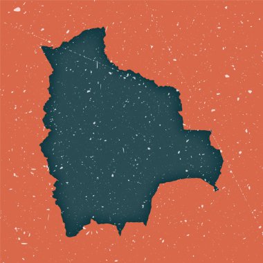 Bolivya klasik harita Grunge ülke haritası sıkıntılı doku Bolivya poster taşıyıcısı