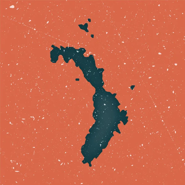 Lord Howe Adası klasik haritası Grunge adanın kederli dokusu Lord Howe Adası