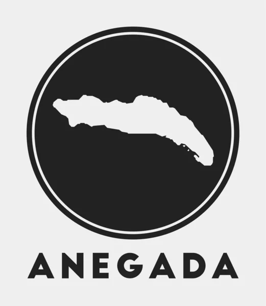 Anegada Icon Logo Island Map Title Stylish Anegada Badge Map — Stockový vektor