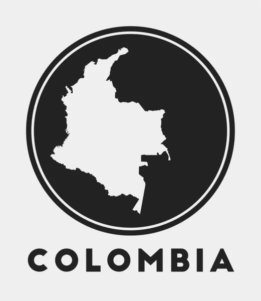 Colombia Icon Logo Country Map Title Stylish Colombia Badge Map — Vector de stock