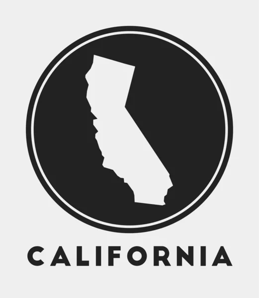 California Icon Logo State Map Title Stylish California Badge Map — Stok Vektör