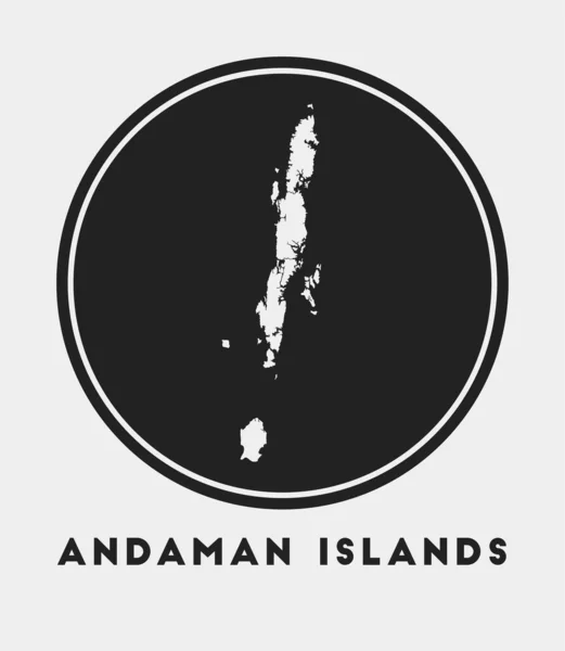 Andaman Islands Icon Logo Island Map Title Stylish Andaman Islands — стоковый вектор