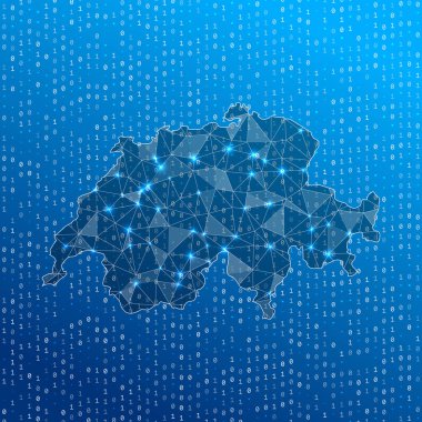 İsviçre Ülke dijital bağlantılarının ağ haritası Teknoloji İnternet ağı