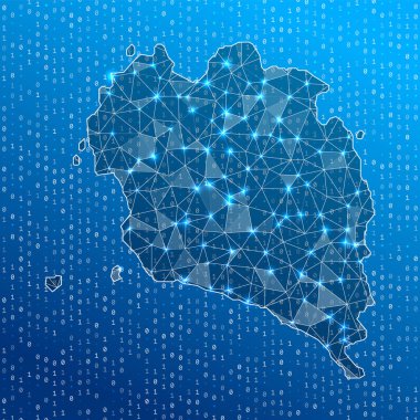 Ko Pha Ngan Adası dijital bağlantılarının ağ haritası Teknoloji İnternet ağı