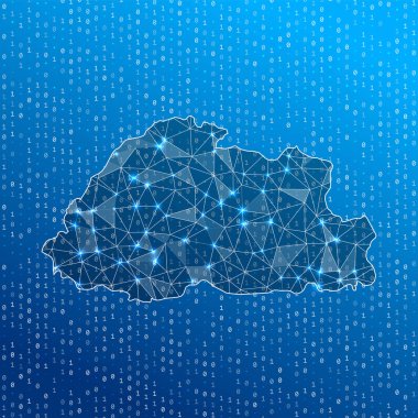 Bhutan Ülke dijital bağlantılarının ağ haritası Teknoloji İnternet ağı