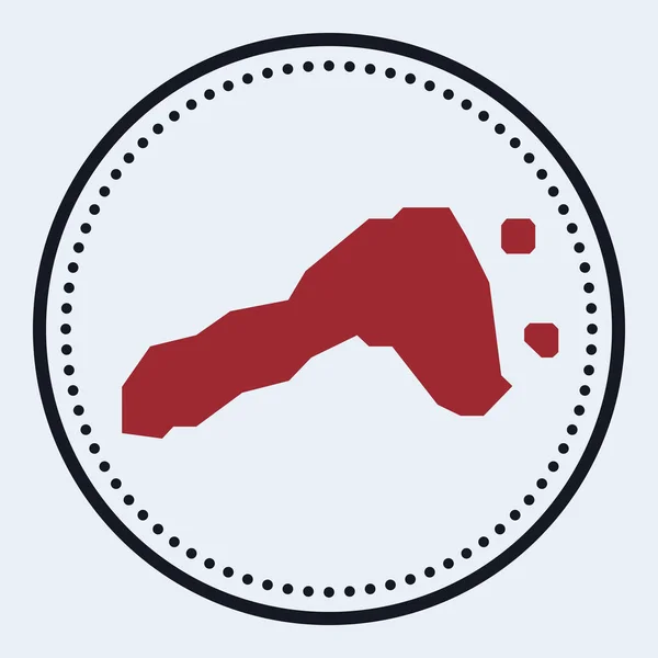 Круглый логотип Ko Lipe с картой острова и названием Стильный минимальный значок Ko Lipe с картой — стоковый вектор