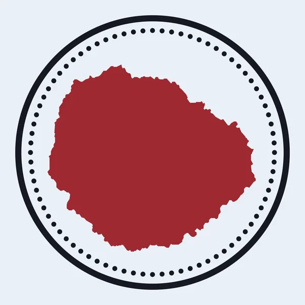 La Gomera ronde stempel Ronde logo met eilandkaart en titel Stijlvolle minimale La Gomera badge met — Stockvector