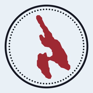 Ko Phi Phi yuvarlak amblem. Ada haritası ve başlık olarak da Ko Phi Phi rozeti.