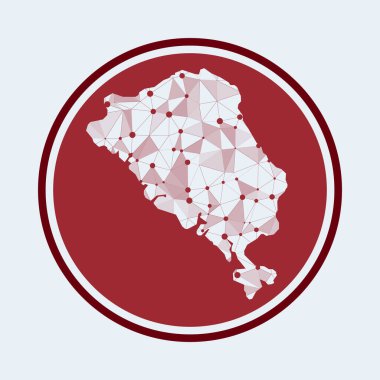 Colon Island ikonu Geometrik ağ yuvarlak tasarım teknolojisinin son teknoloji logosu