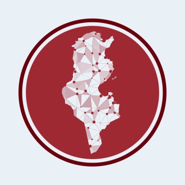 Ülke Geometrik ağ yuvarlak tasarım teknolojisi İnternet 'in Tunus ikonu Moda Teknoloji logosu