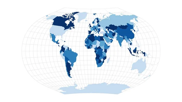 World Map Ginzburg V projection Loopable rotating map of the world Creative footage — Stock fotografie