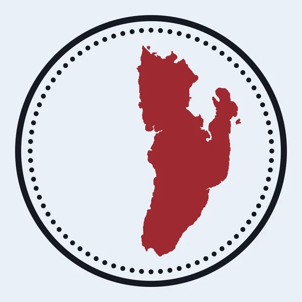 Круглый логотип Кадан Кюн Круглый логотип с островной картой и названием Стильный минимальный значок Кадан Кюн с — стоковый вектор