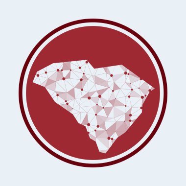 ABD Geometrik ağ yuvarlak tasarım teknolojisinin Güney Carolina ikonu Moda Teknolojisi logosu