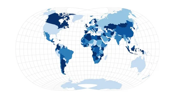Mapa do Mundo Laskowski projecção trióptima Mapa rotativo do mundo Loopable Filmagem pura — Fotografia de Stock
