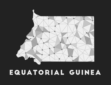 Ekvator Ginesi İletişim Ağı Ülke Ekvator Ginesi Trendi Geometrik Tasarımı