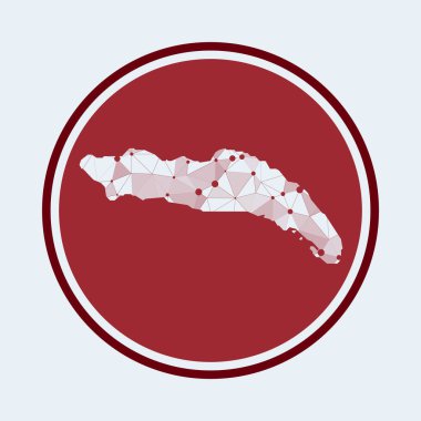 Anegada ikonu Geometrik ağ yuvarlak tasarım teknolojisi internet logosu