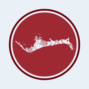 Ada Geometrik ağ yuvarlak tasarım teknolojisinin Grand Bahama ikonu Moda Teknolojisi logosu