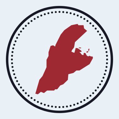 Kastellorizo yuvarlak amblem. Ada haritası ve başlık olarak çok az Kastellorizo rozeti var.