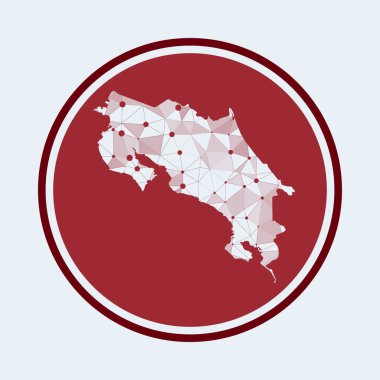 Kosta Rika 'nın Geometrik ağ yuvarlak tasarım teknolojisi İnternet logosu