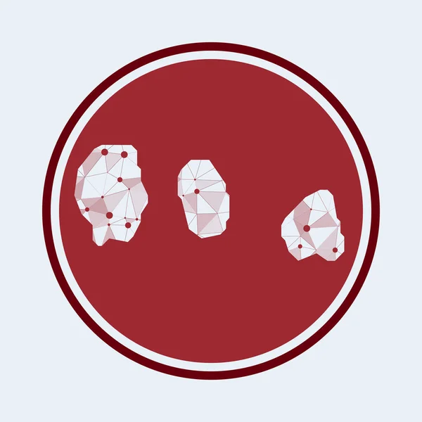Icône des îles Gili Logo tech tendance de l'île Maille géométrique design rond Technologie — Image vectorielle