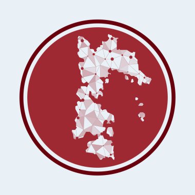 Ada Geometrik Ağ yuvarlak tasarım Teknoloji İnternet 'inin Patmos simgesi