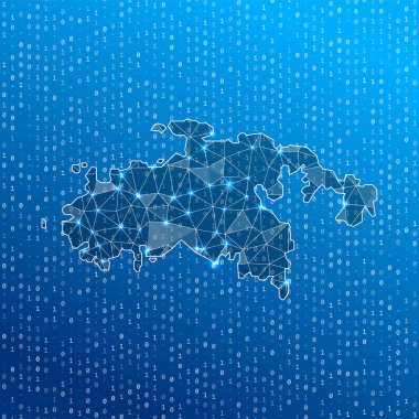 Saint John Adası dijital bağlantılarının ağ haritası Teknoloji İnternet ağı