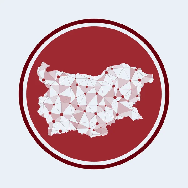 Болгария икона Тренды технологии логотип страны Геометрическая сетка круглый дизайн Технология интернет — стоковый вектор