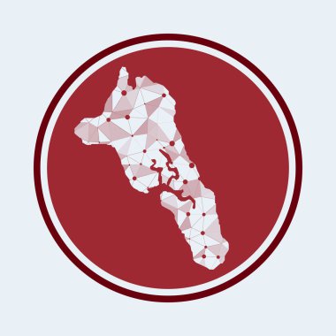 Havelock Adası Geometrik ağ yuvarlak tasarım teknolojisinin son moda teknoloji logosu