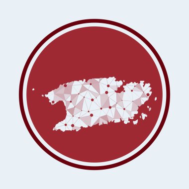 Ada Geometrik ağ yuvarlak tasarım teknolojisi internet logosunun Vis simgesi