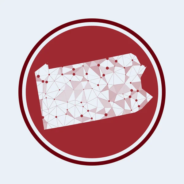 Символ штата Пенсильвания Trendy tech логотип геометрической формы — стоковый вектор